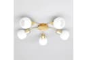 Lindby Deckenlampe Elaina Ø54cm 5-flg. Messing Glas E14 Bild 1