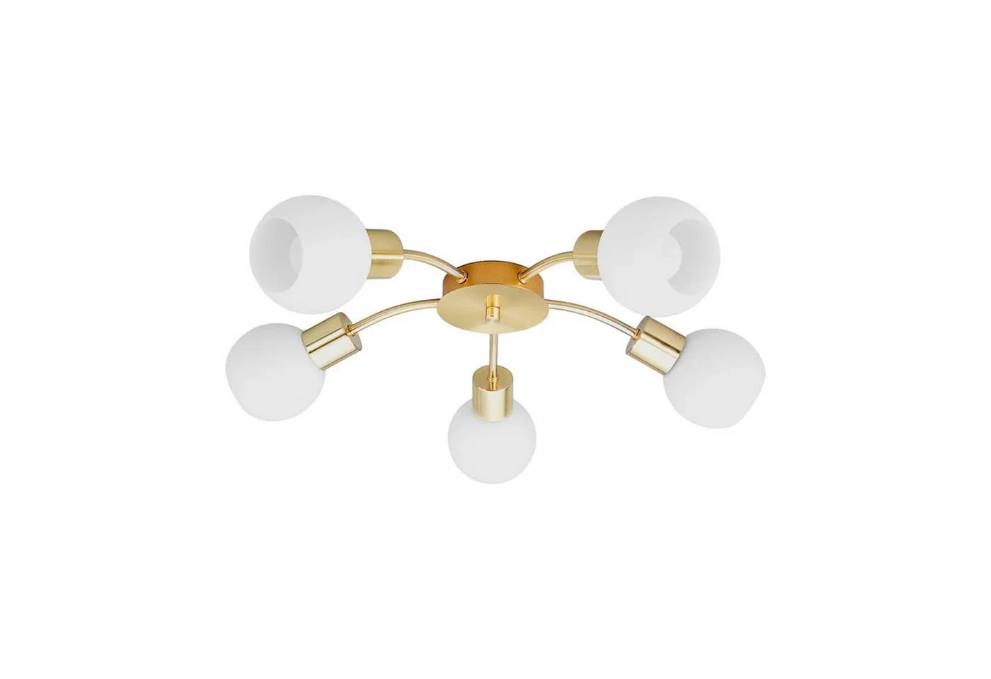 Lindby Deckenlampe Elaina Ø54cm 5-flg. Messing Glas E14 - Bild 2