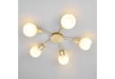 Lindby Deckenlampe Elaina Ø54cm 5-flg. Messing Glas E14 Bild 4