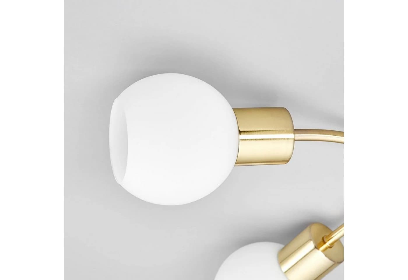Lindby Deckenlampe Elaina Ø54cm 5-flg. Messing Glas E14 - Bild 5