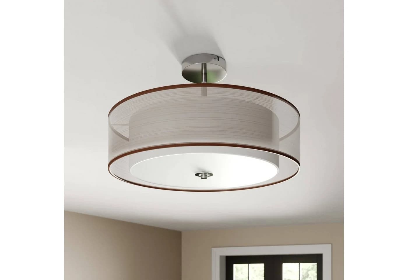 Lindby Deckenleuchte Pikka Braun Chrom 3x11W LED Hängeleuchte - Bild 4
