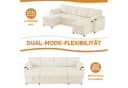 i@home Ecksofa U-Form Schlafsofa Beige/Grau mit Schlaffunktion Bild 3