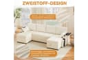 i@home Ecksofa U-Form Schlafsofa Beige/Grau mit Schlaffunktion Bild 4