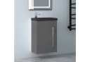 Aica Sanitär Waschtisch 45 cm mit Unterschrank Grau Mineralguss Bild 2