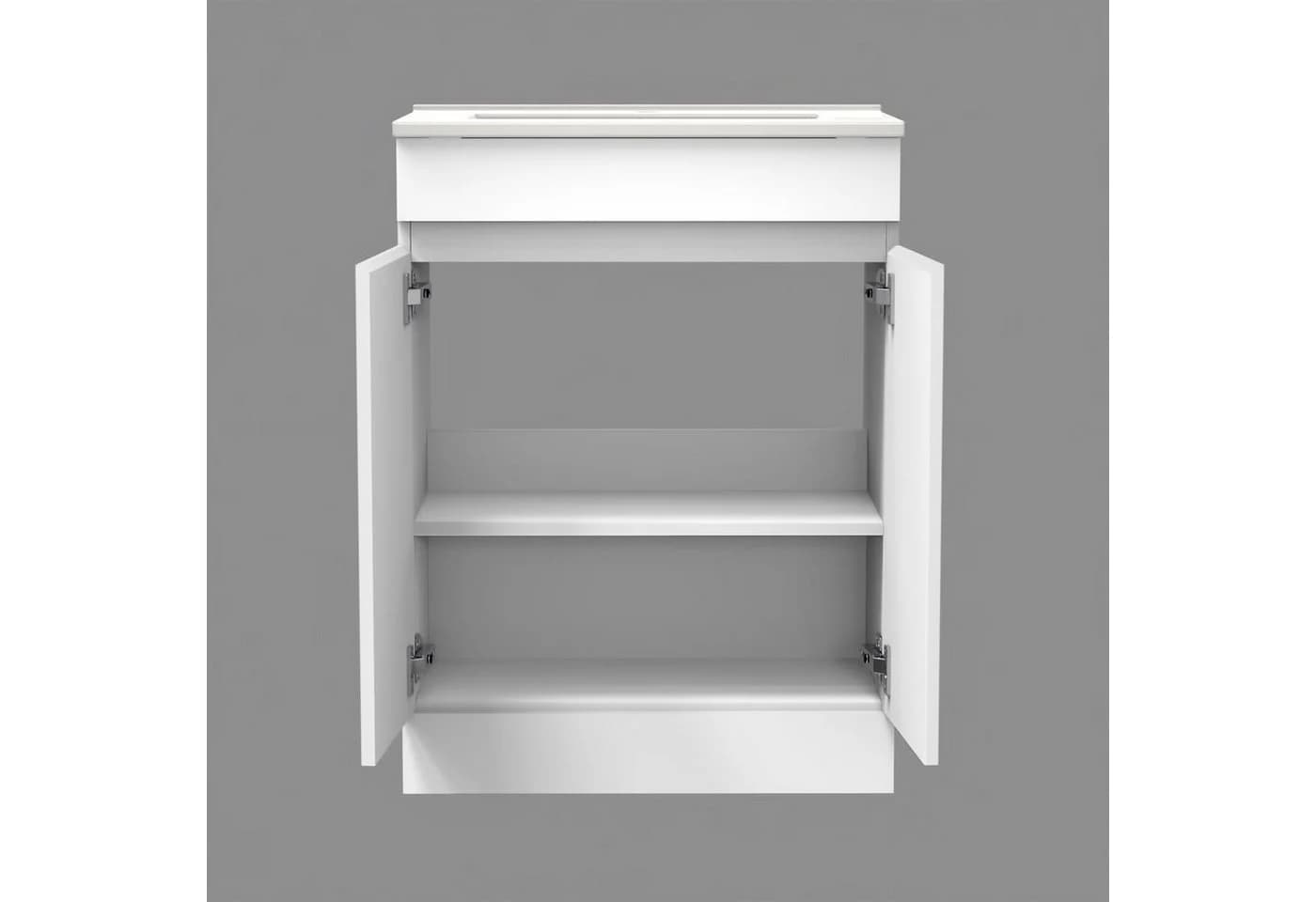 duschspa Waschtisch Badmöbel 60 cm Standschrank Weiß Keramik - Bild 5