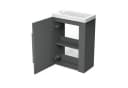 duschspa Waschtisch 45 cm Anthrazit mit Unterschrank und Softclose Bild 1