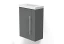 duschspa Waschtisch 45 cm Anthrazit mit Unterschrank und Softclose Bild 2