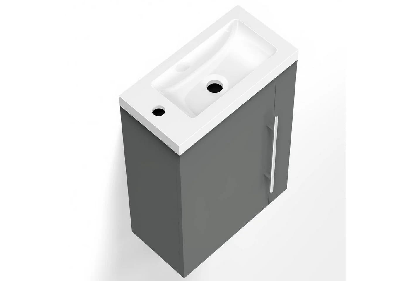 duschspa Waschtisch 45 cm Anthrazit mit Unterschrank und Softclose - Bild 3