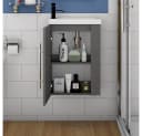 duschspa Waschtisch 45 cm Anthrazit mit Unterschrank und Softclose Bild 4