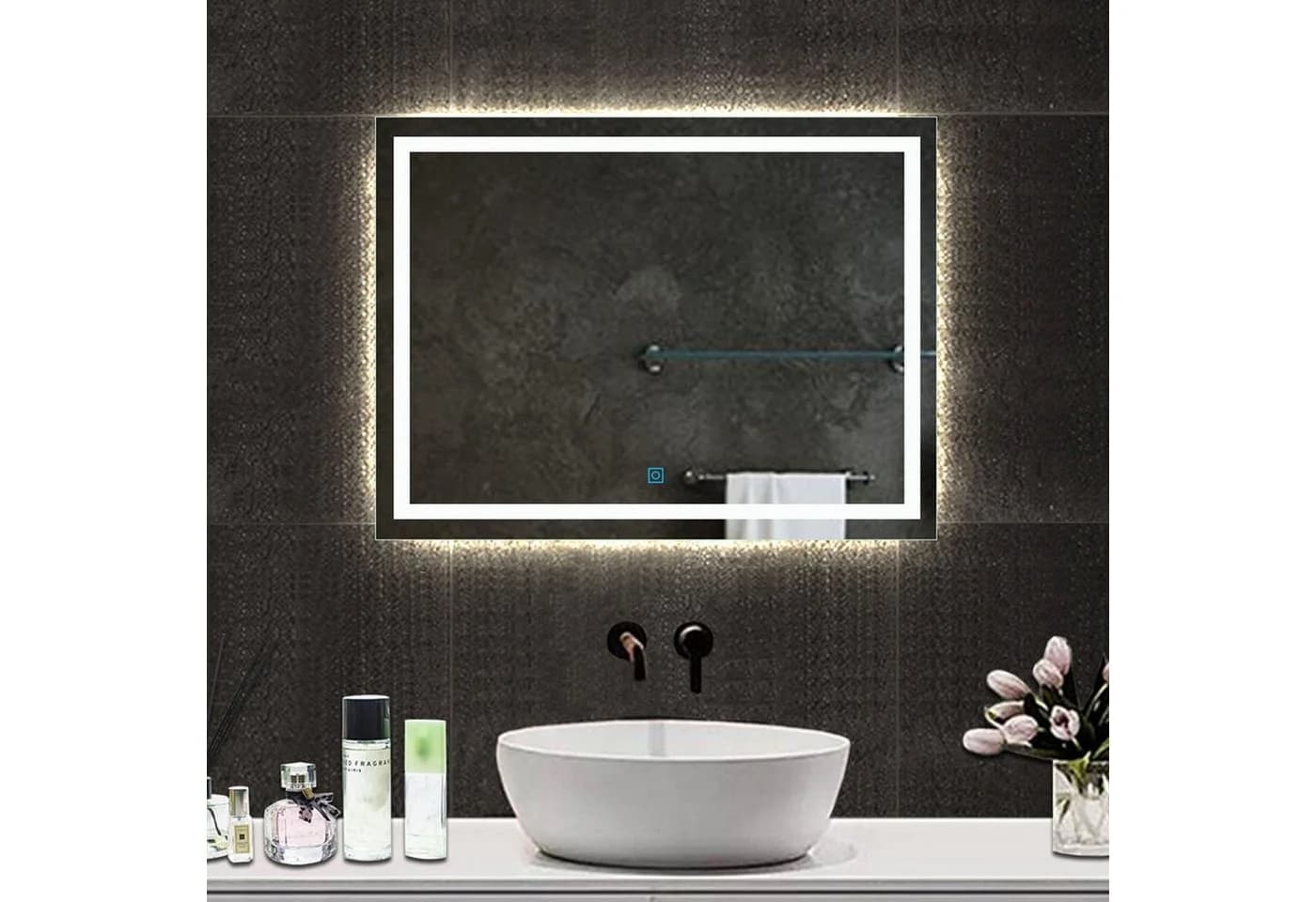 duschspa LED Badspiegel mit Beleuchtung und Touch-Schalter - Bild 2