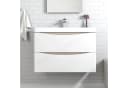 duschspa Waschtisch Smiley Weiß Eiche MDF Mineralguss Bild 1