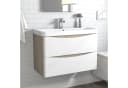 duschspa Waschtisch Smiley Weiß Eiche MDF Mineralguss Bild 2