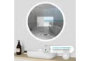 duschspa Badspiegel Rund LED dimmbar mit Uhr Touch Bild 3