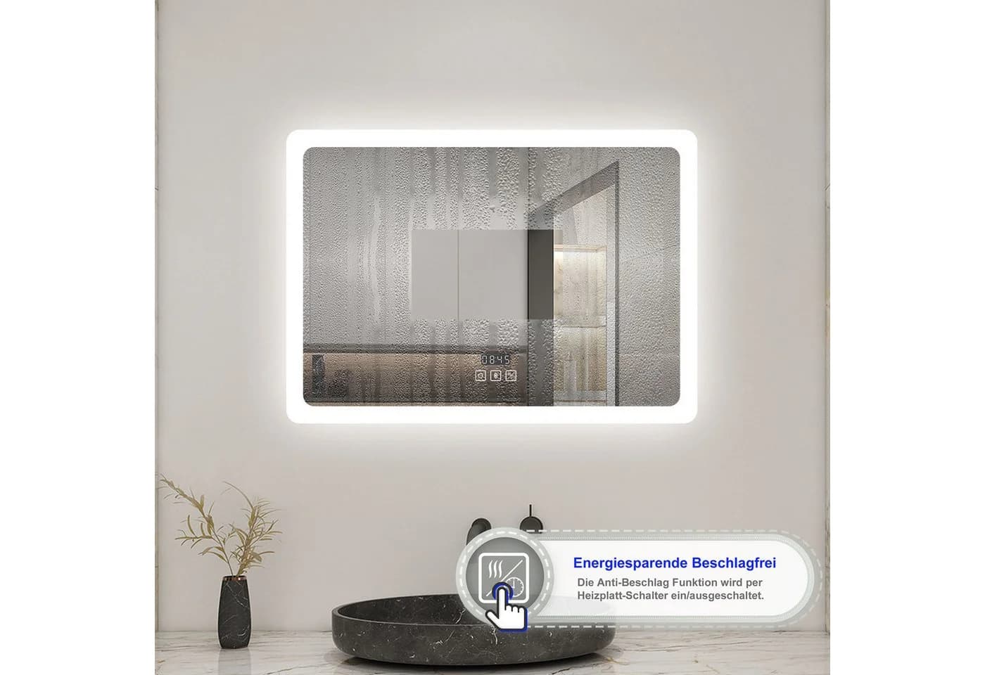 Aica Sanitär LED Badspiegel mit Beleuchtung Dimmbar Touch - Bild 3