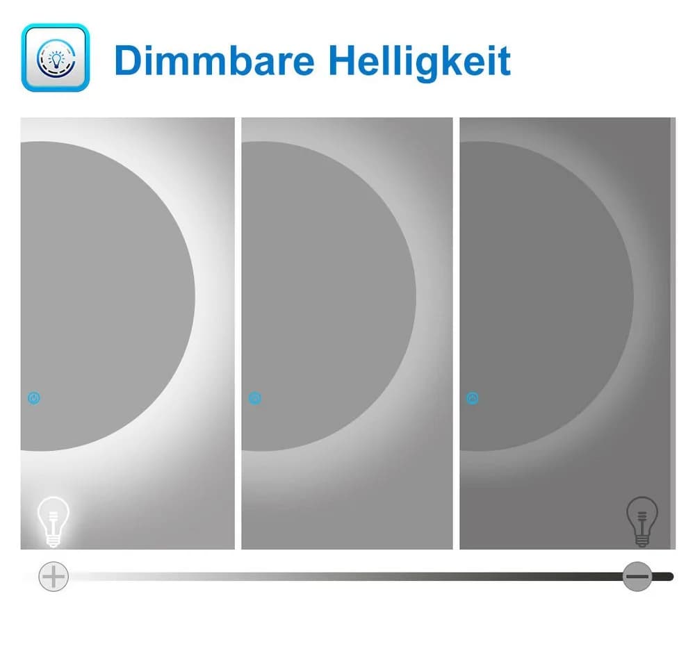 Aica Badspiegel mit LED-Beleuchtung Wandspiegel Kosmetikspiegel - Bild 5