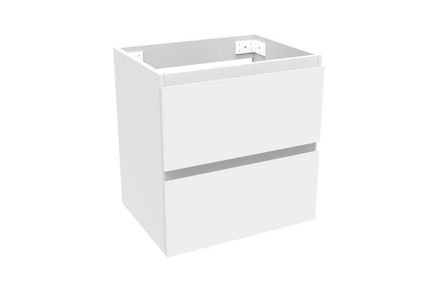 Aica Sanitär Waschtischunterschrank Weiß Modern Softclose