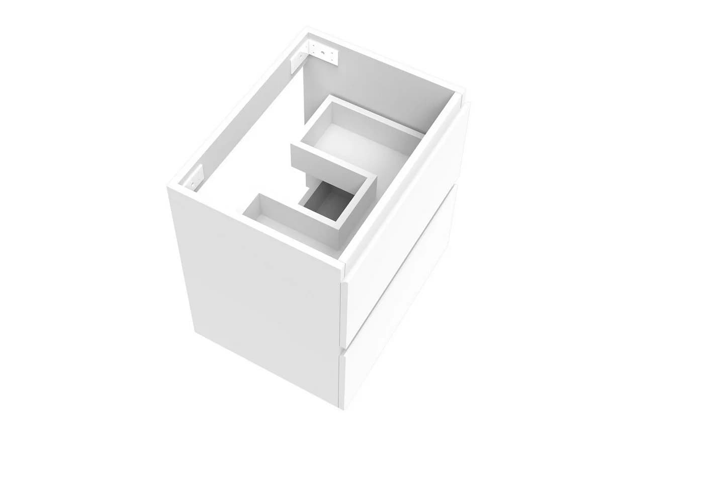 Aica Sanitär Waschtischunterschrank Weiß Modern Softclose - Bild 2