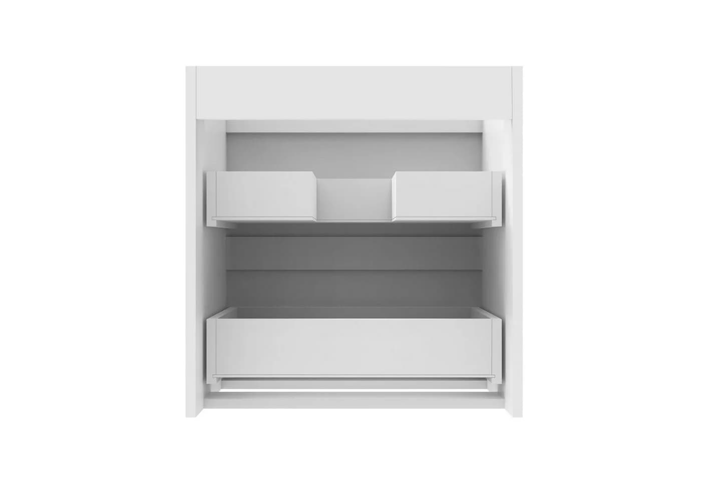 Aica Sanitär Waschtischunterschrank Weiß Modern Softclose - Bild 4