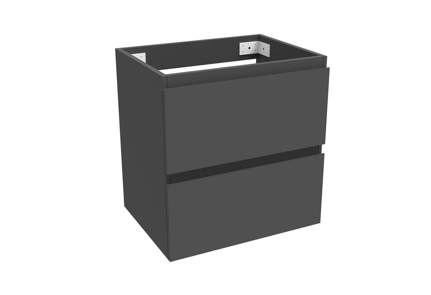 Aica Sanitär Waschtischunterschrank Modern Weiß Softclose - Bild 2