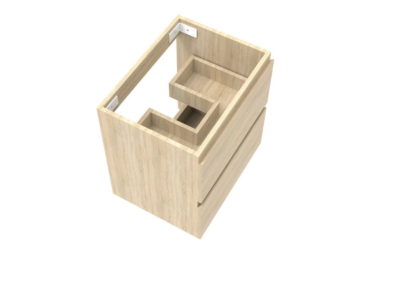 Aica Sanitär Waschtischunterschrank Modern Weiß Softclose