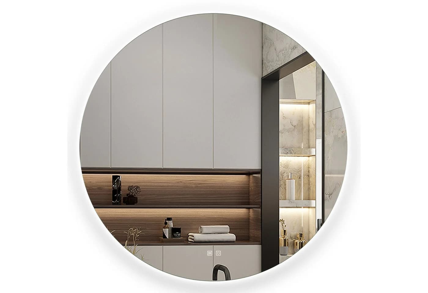 Aica Sanitär Badspiegel mit LED Wandspiegel Beschlagfrei - Bild 2