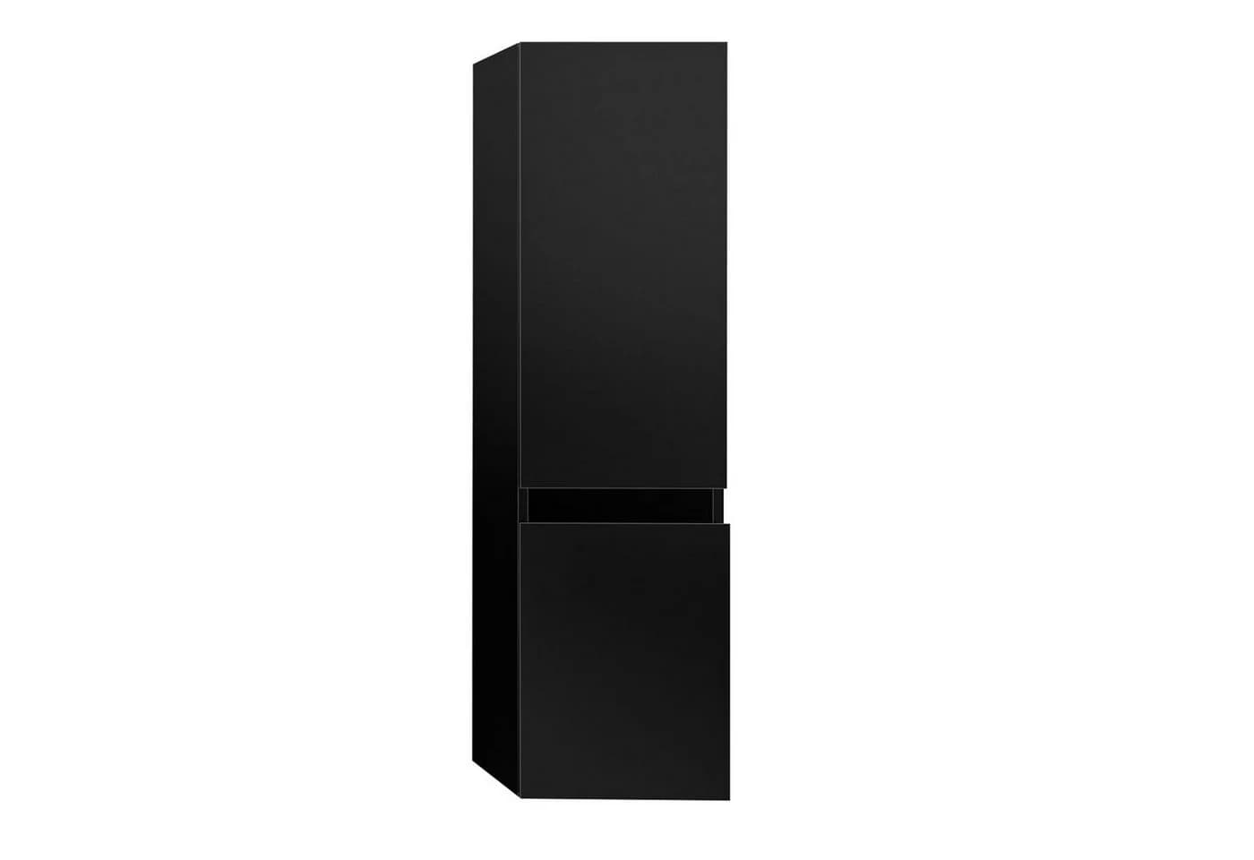 Aica Sanitär Hochschrank Badschrank Hochglanz Schwarz 2 Türen - Bild 2