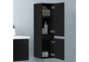 Aica Sanitär Hochschrank Badschrank Hochglanz Schwarz 2 Türen Bild 3