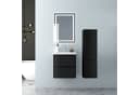 Aica Sanitär Hochschrank Badschrank Hochglanz Schwarz 2 Türen Bild 4