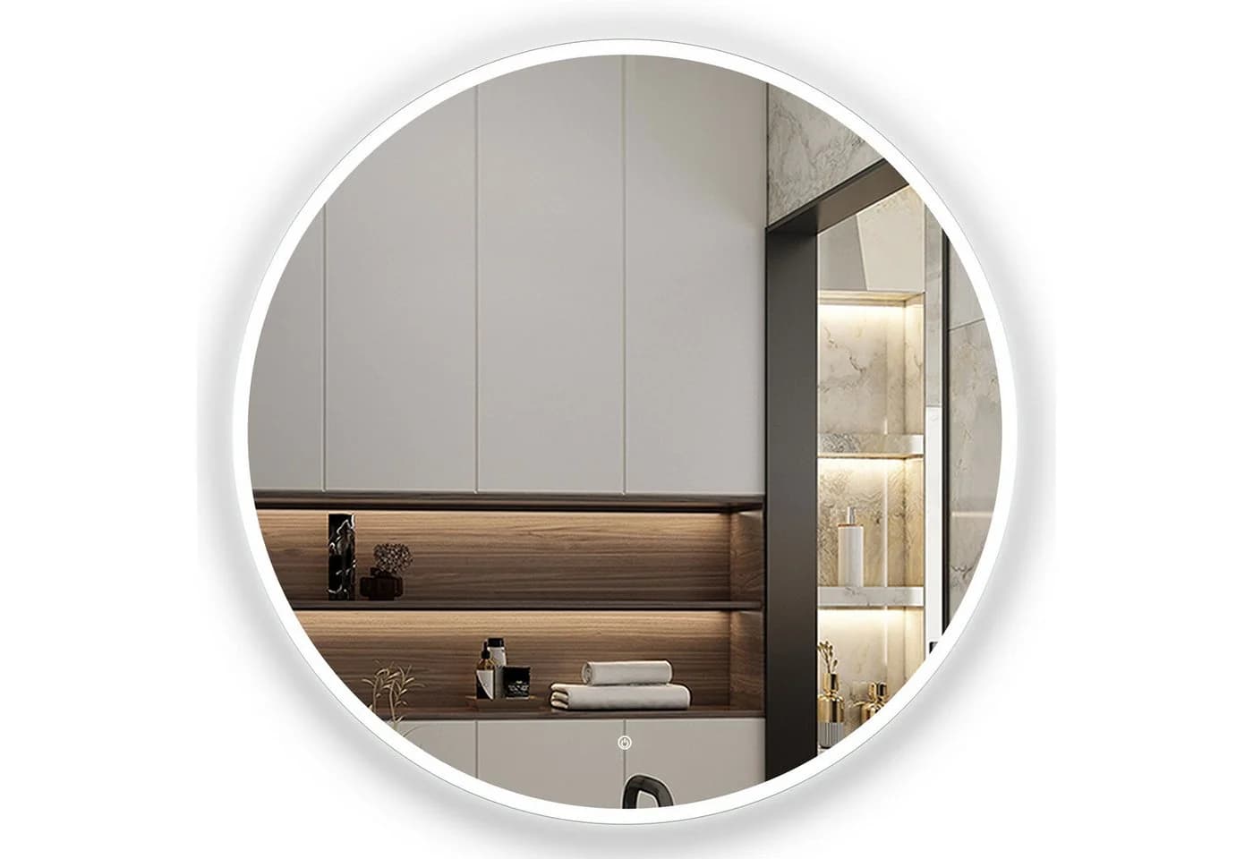Aica Sanitär Badspiegel Rund LED Dimmbar IP44 Touch - Bild 2