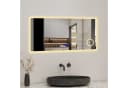 Aica Sanitär Badspiegel LED Dimmbar Beschlagfrei mit Uhr und Bluetooth Bild 3