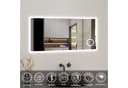 Aica Sanitär Badspiegel LED Dimmbar Beschlagfrei mit Uhr und Bluetooth Bild 5