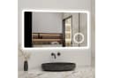 Aica Sanitär LED Badspiegel mit Touch, Steckdose & 3x Lupe Bild 2