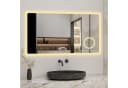 Aica Sanitär LED Badspiegel mit Touch, Steckdose & 3x Lupe Bild 3
