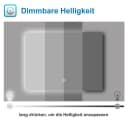 Aica Sanitär Badspiegel mit LED-Beleuchtung rahmenlos dimmbar Bild 5