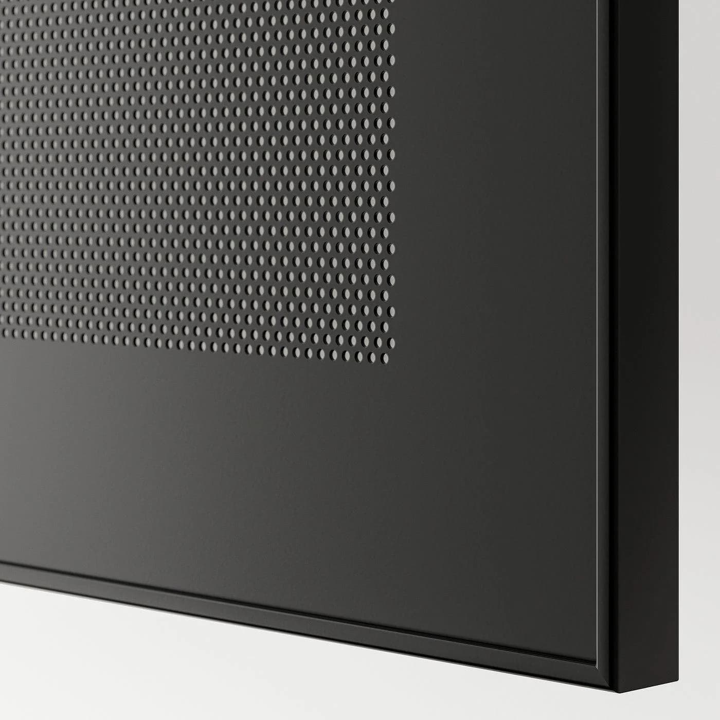 IKEA BESTÅ Schrankkombination für Wandmontage Dunkelbraun/Schwarz