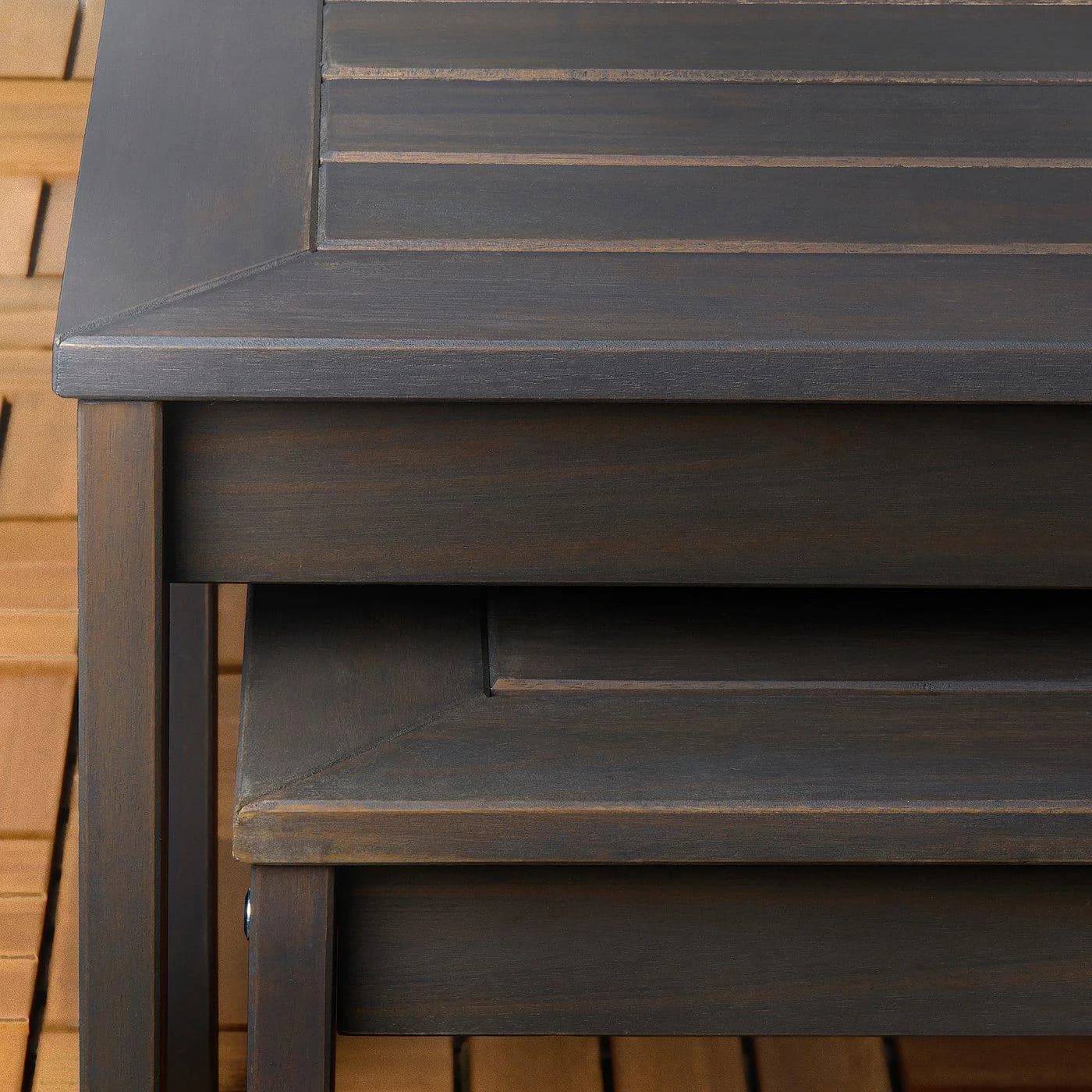 IKEA ÖRSKÄR Satztische 2 St. Dunkelgrau Akazienholz