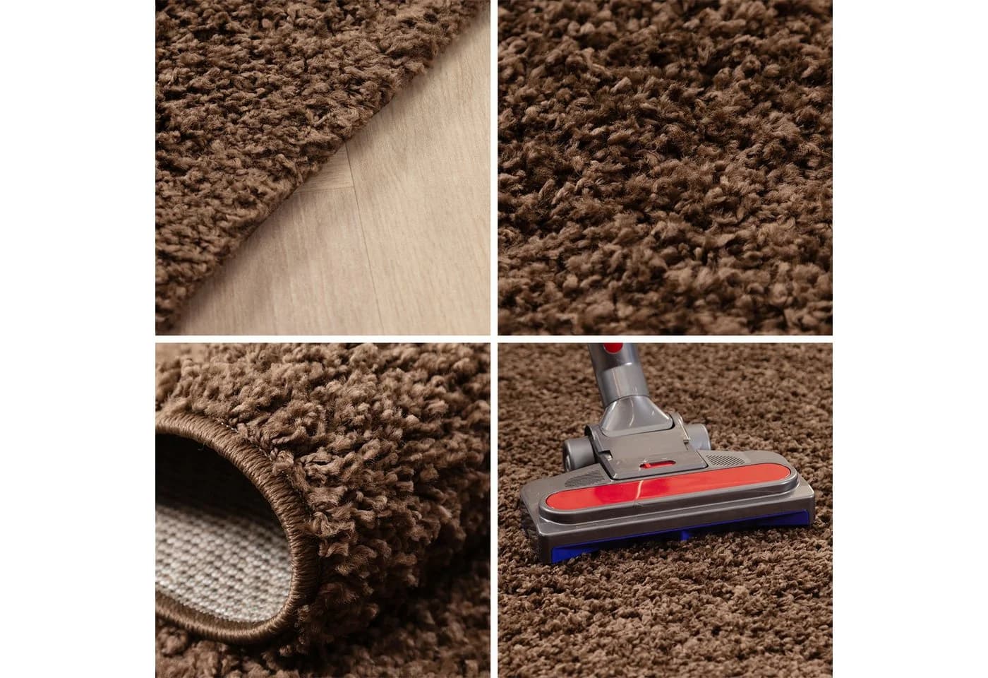SIMPEX24 Teppich Unicolor Einfarbig Rund 30 mm Shaggy Wohnzimmer