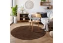 SIMPEX24 Teppich Unicolor Einfarbig Rund 30 mm Shaggy Wohnzimmer Bild 2