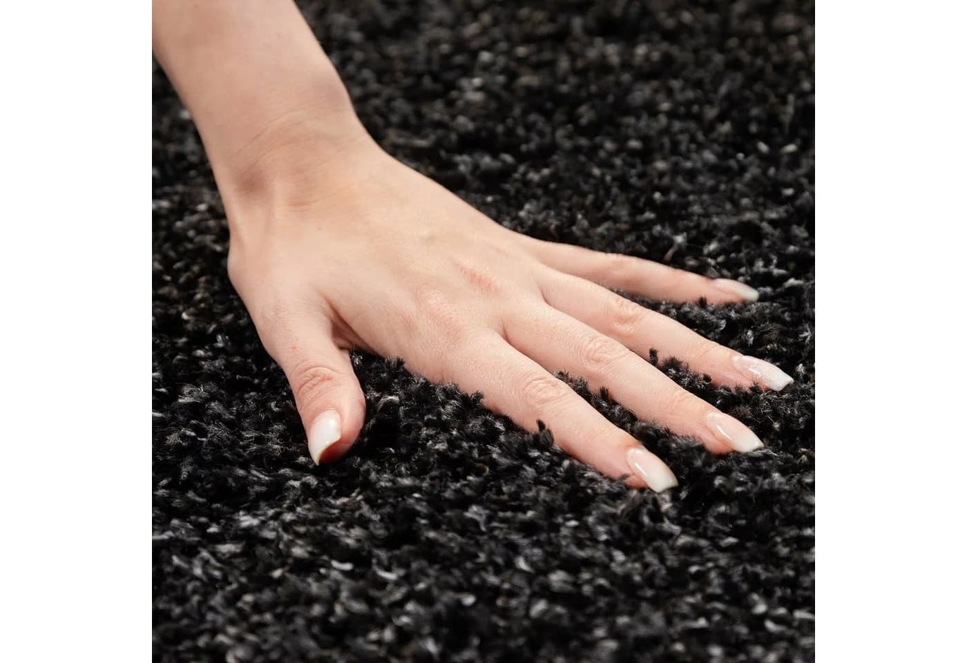 SIMPEX24 Teppich Unicolor Rund Anthrazit Shaggy 30mm - Bild 5