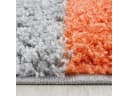 SIMPEX24 Teppich Kariert Design Orange Hochflor Läufer Bild 1