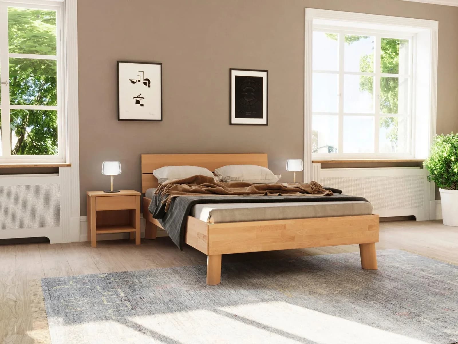 HOME AFFAIRE Chavot I Massivholzbett Kernbuche Beige - Bild 5