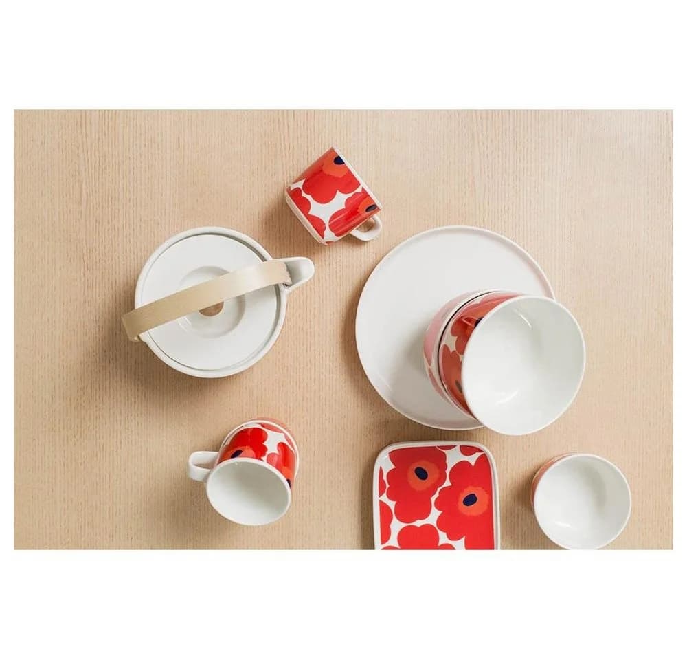 Marimekko Schale Unikko Weiß-Rot 12,5cm
