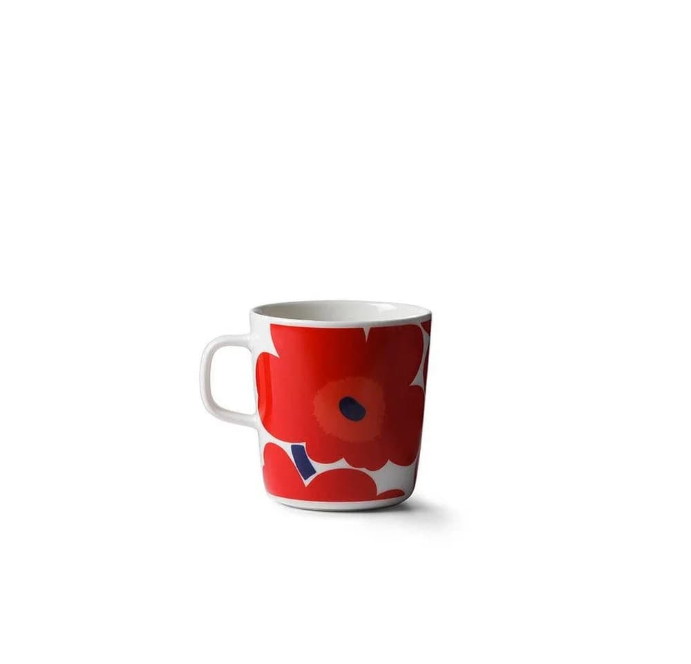 Marimekko Tasse Oiva Unika Rot-Weiß