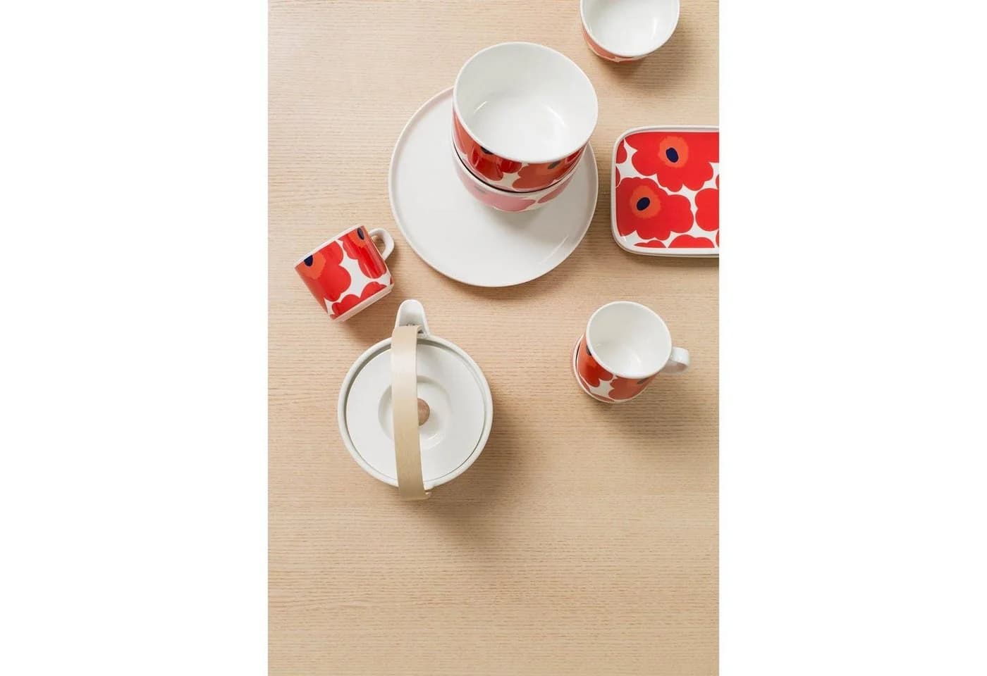 Marimekko Tasse Oiva Unika Rot-Weiß - Bild 4