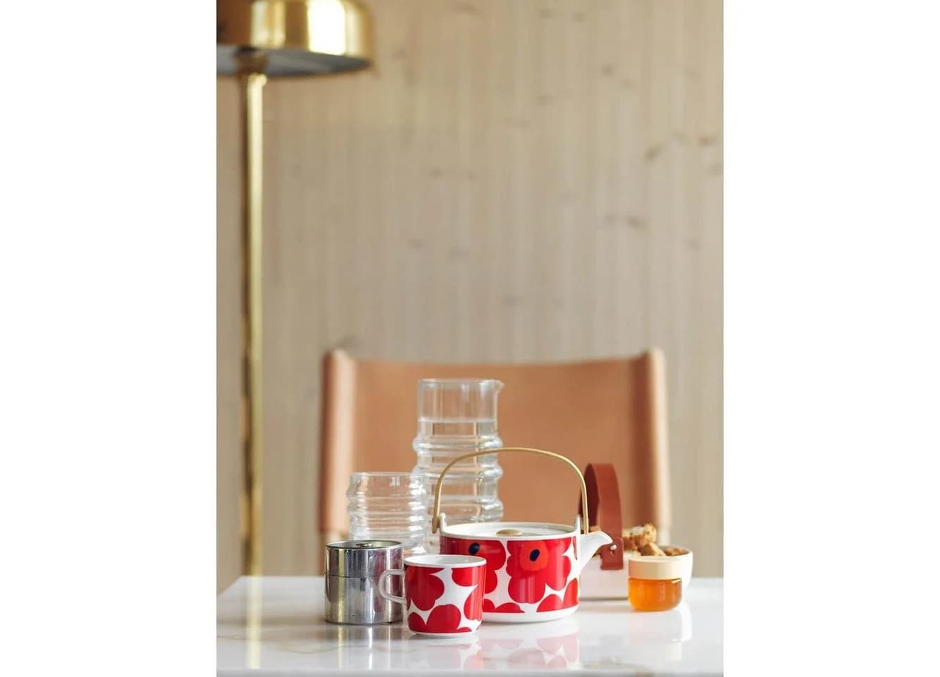 Marimekko Tasse Oiva Unika Rot-Weiß - Bild 5
