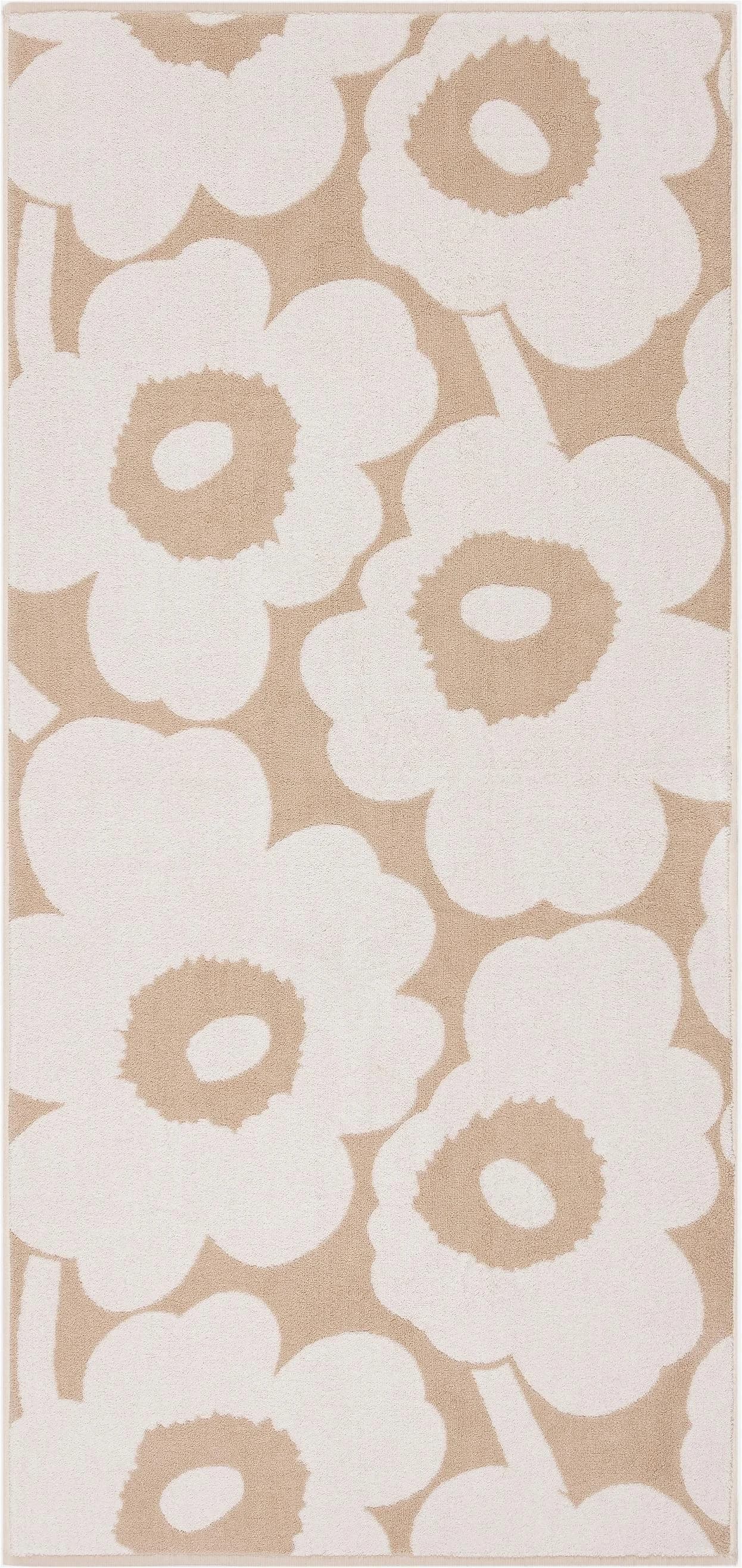 Marimekko UNIKKO Duschtuch beige/weiß 70x150cm Baumwolle