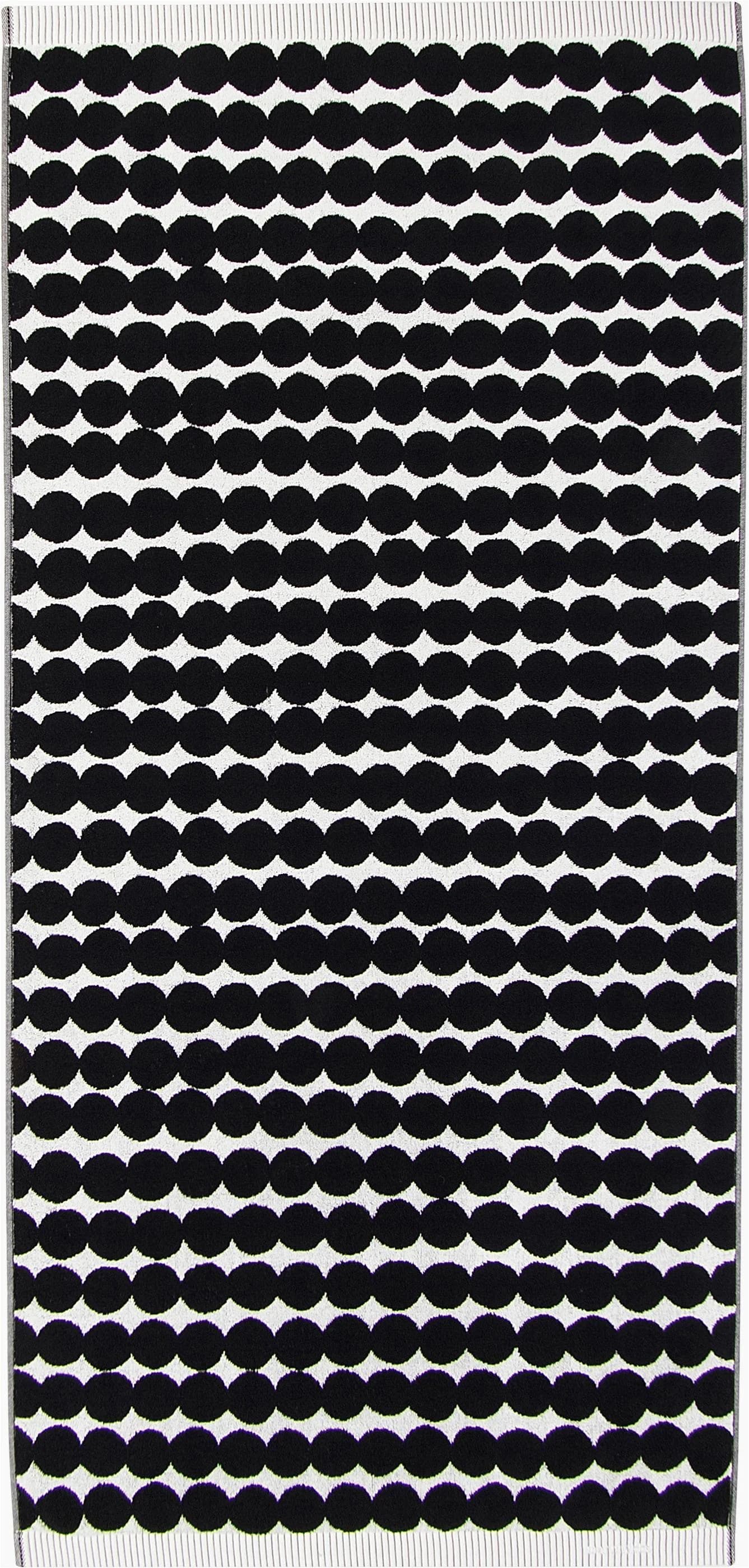 Marimekko Duschtuch RÄSYMATTO Schwarz-Weiß Frottee