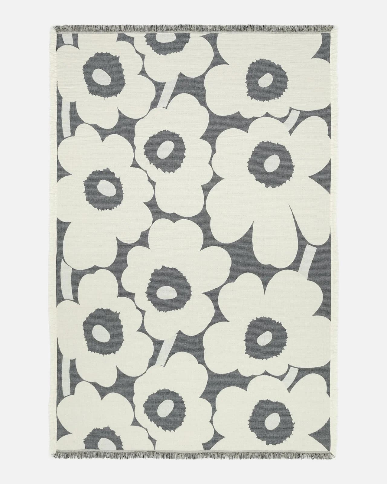 MARIMEKKO Wohndecke Unikko Jacquard Beige/Grau/Weiß