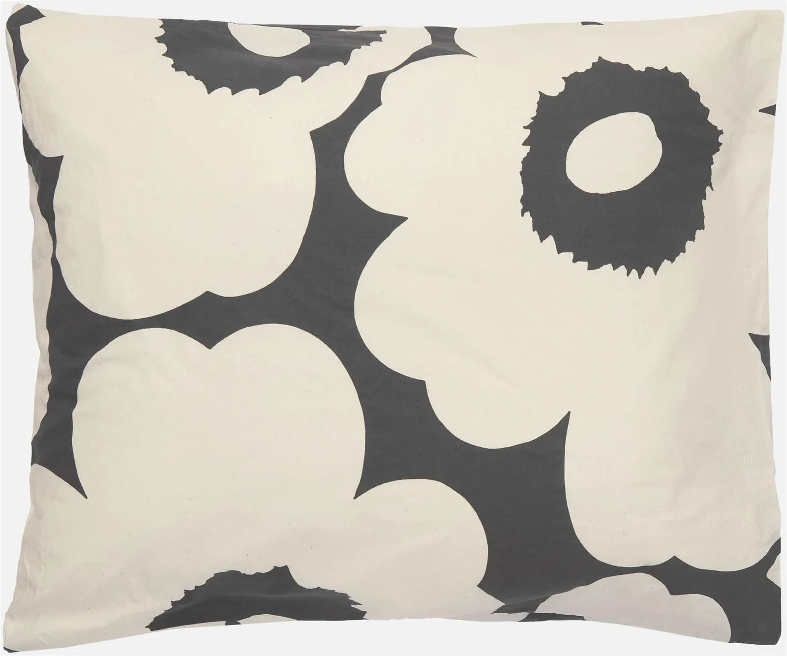 MARIMEKKO Kissenbezug UNIKKO Grau/Weiß 80x80cm Baumwolle