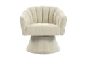 LVHOM Drehsessel Loungesessel Beige 360°-Drehung Cord Bild 1